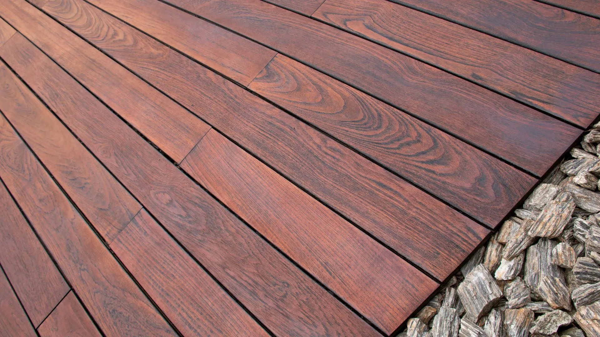 Composite decking installed on a backyard deck in Stone Oak, San Antonio